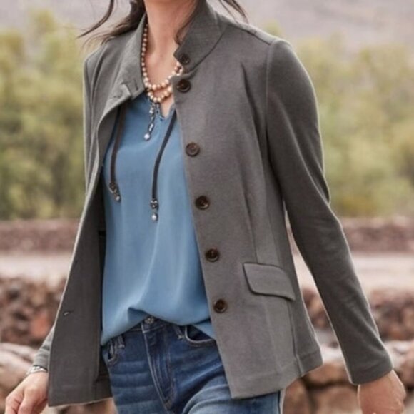 Sundance Jackets & Blazers - Sundance Women Spring Street Blazer Jacket Size Medium Wool Blend Stretch Gray
